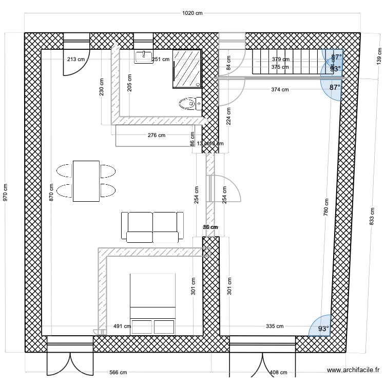 premier étage Avant. Plan de 0 pièce et 0 m2