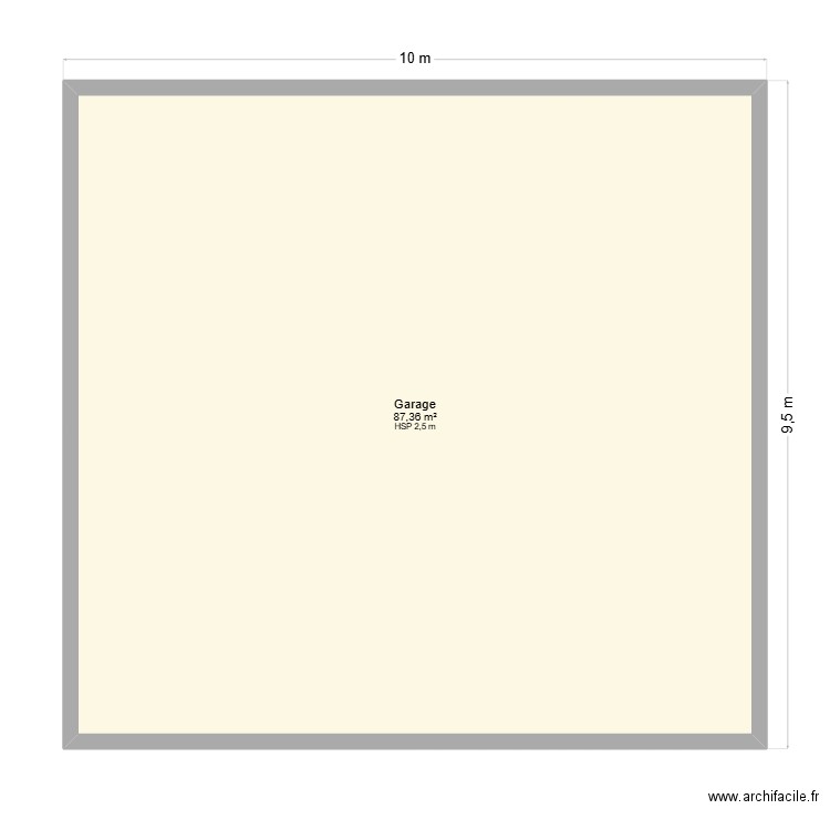Projet niveaux décalés. Plan de 1 pièce et 87 m2