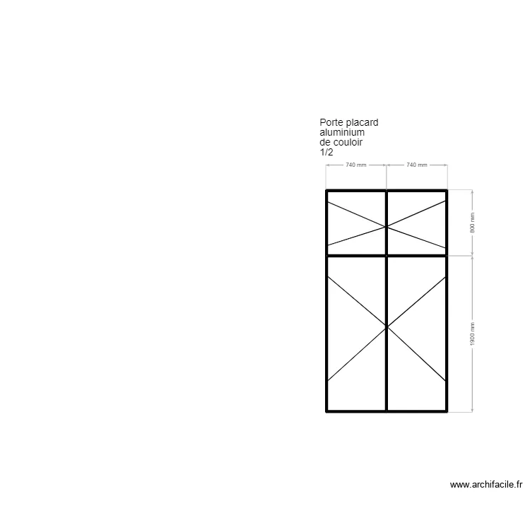 placard de couloir 1/2. Plan de placard de couloir 1/2. Plan de