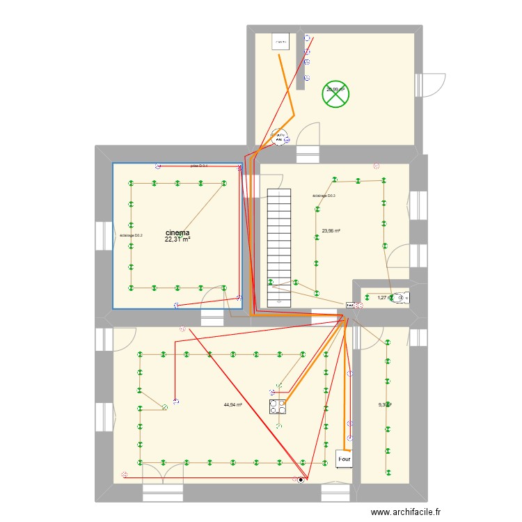 francois. Plan de 13 pièces et 333 m2