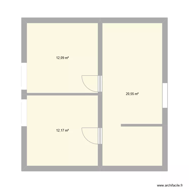 Plan new. Plan de 3 et 45 m² Plan new. Plan de 3 et 45 m²
