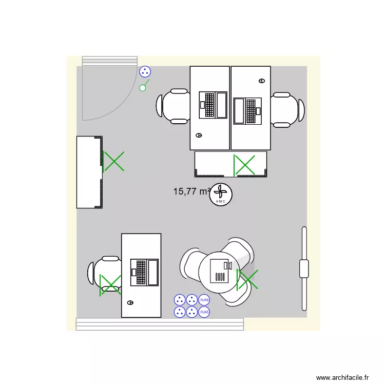 bureau communication. Plan de 