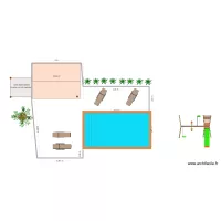 piscine + terrasse + local