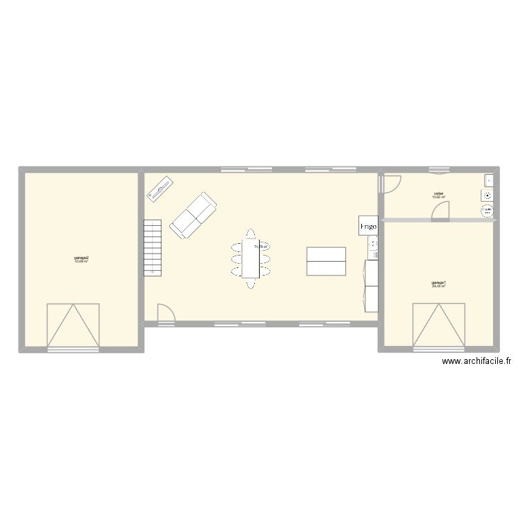 PROJECT MAISON. Plan de 4 pièces et 158 m2
