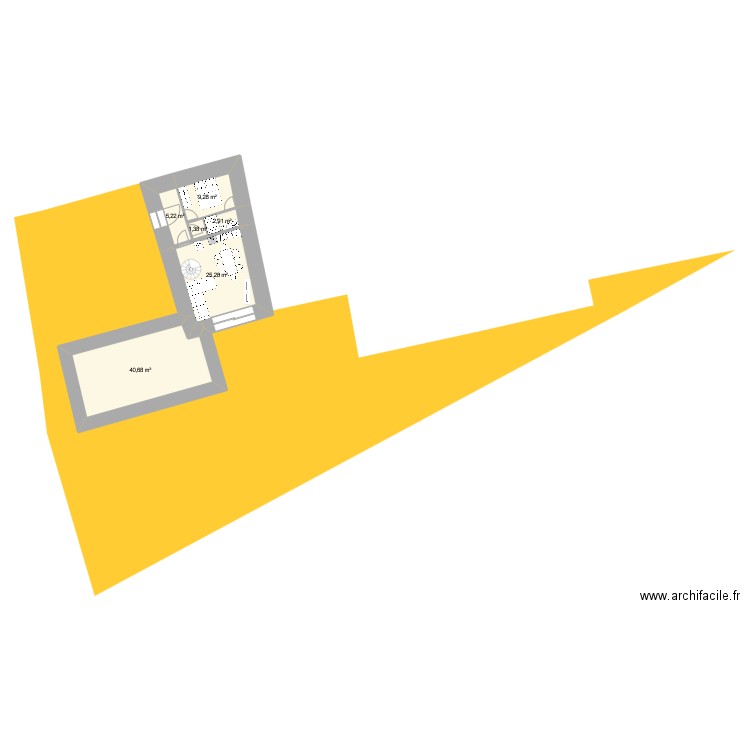 tourtoirac 3. Plan de 6 pièces et 85 m2