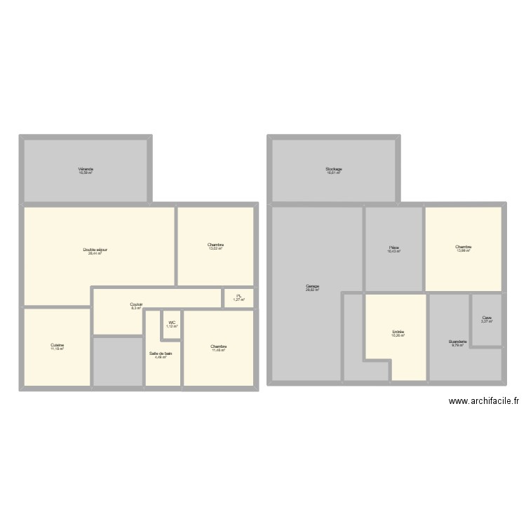 FAUX didier. Plan de 18 pièces et 200 m2