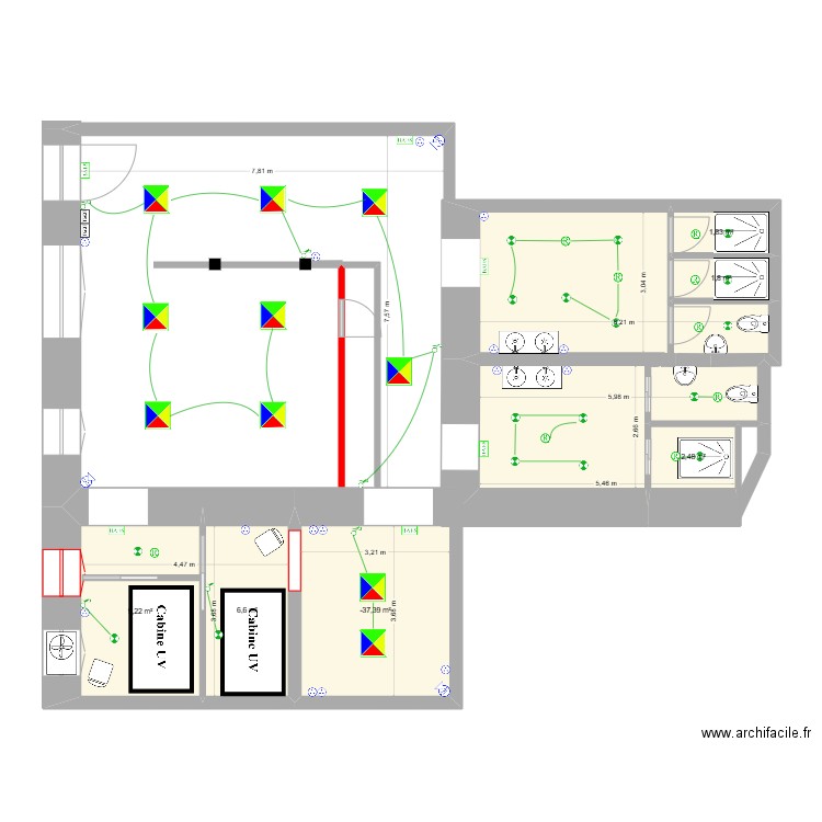 FLOW nouv 6. Plan de 6 pièces et 34 m2