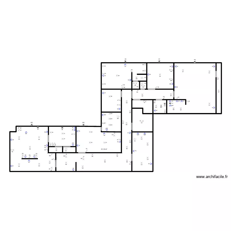 1er élec. Plan de 19 Pièces et 134 m² 1er élec. Plan de 19 Pièces et 134 m²