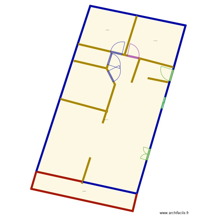 existant. Plan de 4 pièces et 529 m2