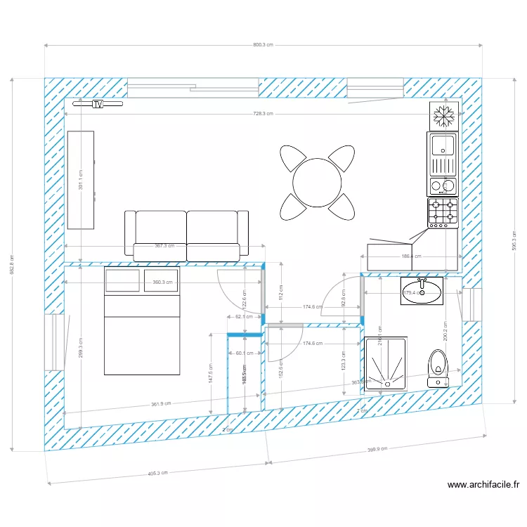 J SEB BLANC. Plan de 