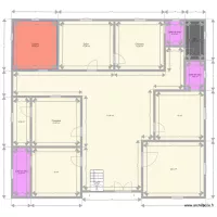 Plan de fondation d\'une maison T7