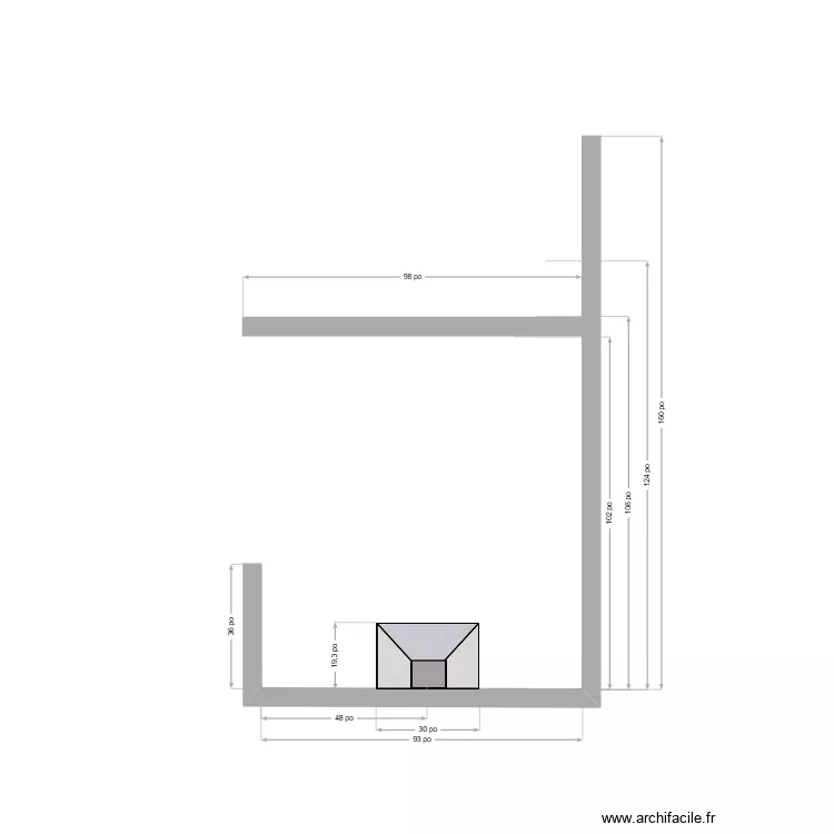 cuisine condo. Plan de 