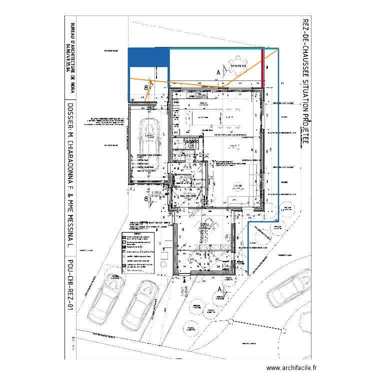 terrasse VSH. Plan de 1 pièce et 33 m2
