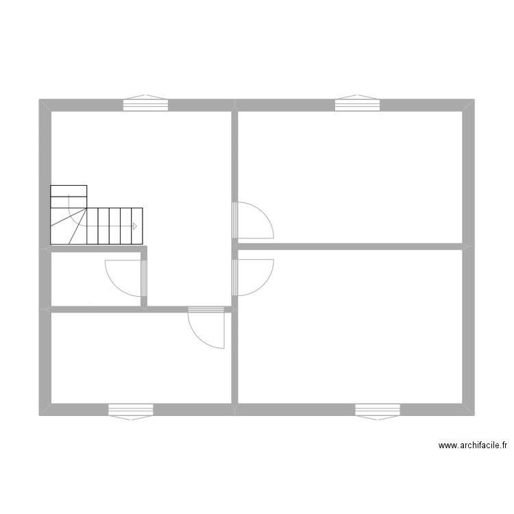 GUITTENY R+1. Plan de 0 pièce et 0 m2