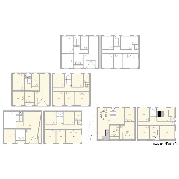 Maison Aurélien. Plan de 54 pièces et 648 m2