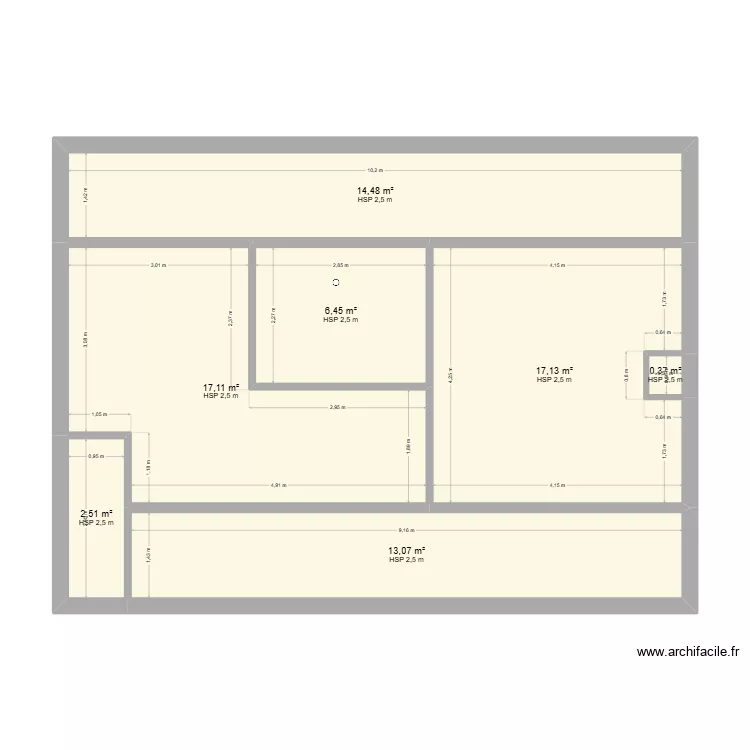 projet maison 0. Plan de 7  et 71 m²
