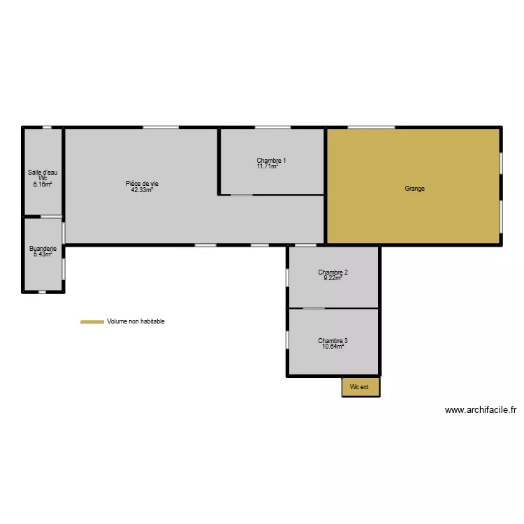 Haricot sjm mesurage. Plan de 8  et 130 m²