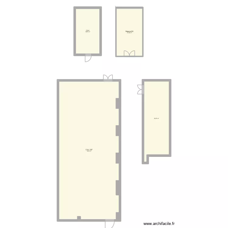 r&eacute;serves. Plan de 4  et 216 m²