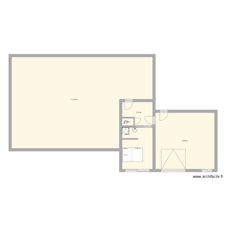 garage. Plan de 5 pièces et 164 m2