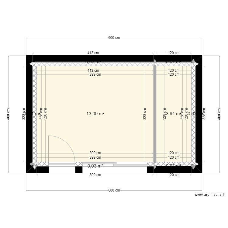 RAVEE. Plan de 11 pièces et 17 m2