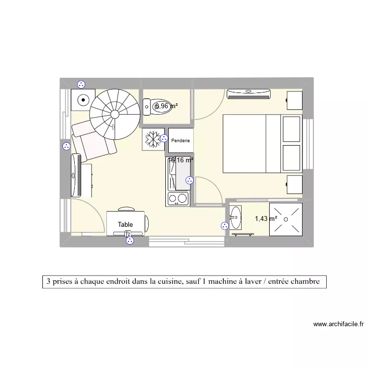 Dépendance. Plan de 3 et 19 m² Dépendance. Plan de 3 et 19 m²