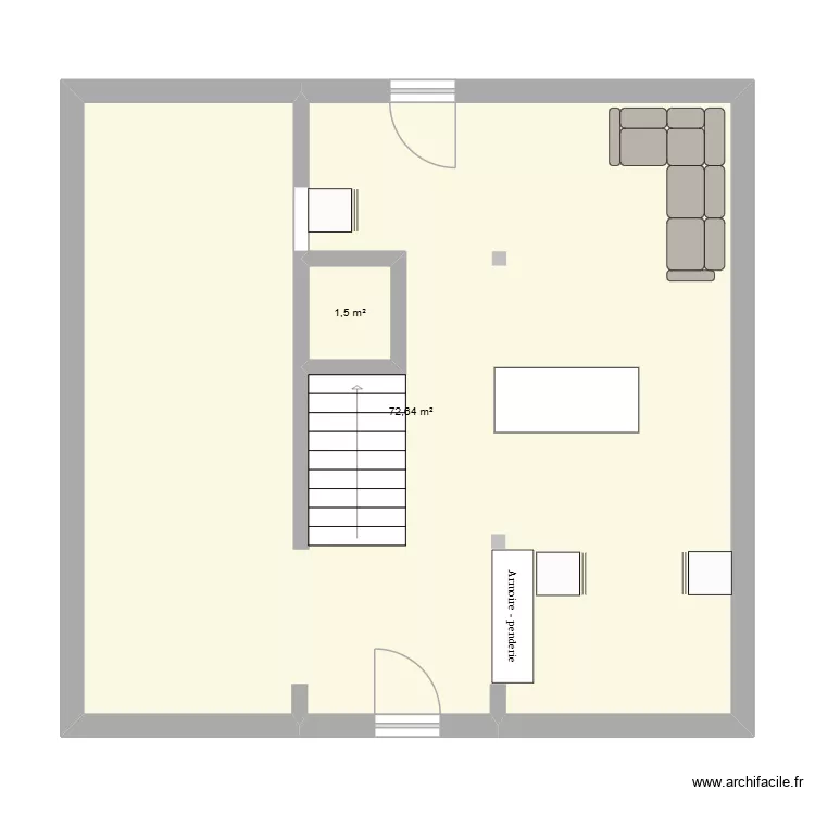 Module4. Plan de 2 Pièces et 74 m²
