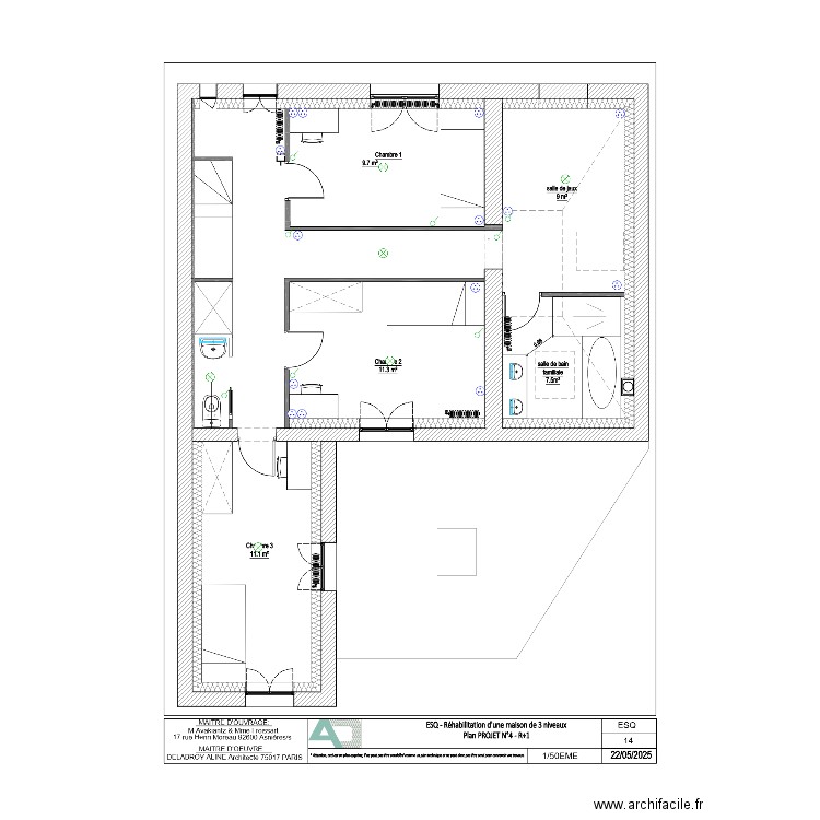 Henri Moreau R+1. Plan de 0 pièce et 0 m2