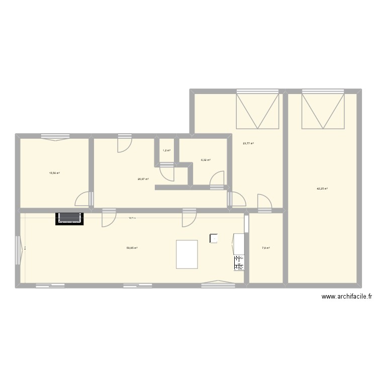 plan quaedypre. Plan de 8 pièces et 168 m2