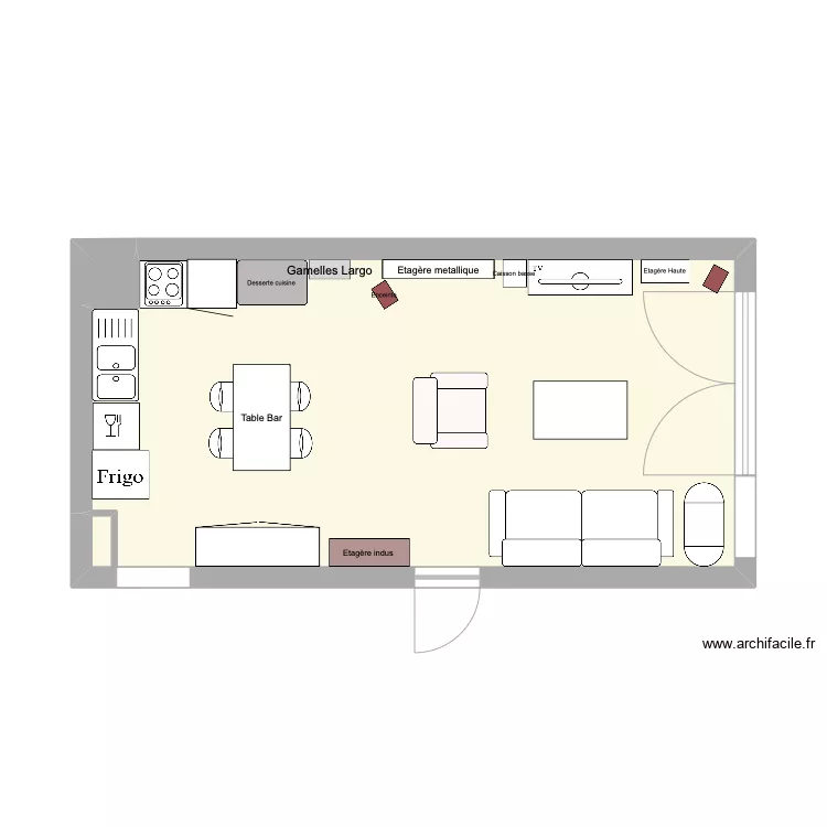 Main Room. Plan de 