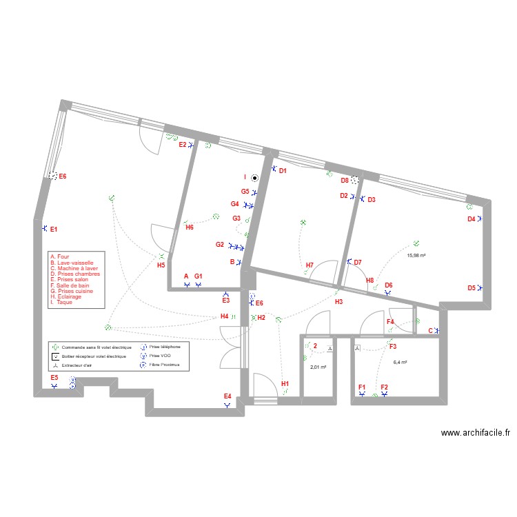 Dodaine 01 18062024. Plan de 4 pièces et 107 m2