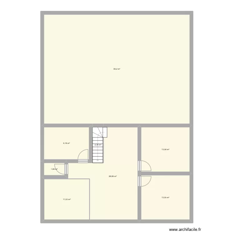 maison etage. Plan de 8  et 178 m²