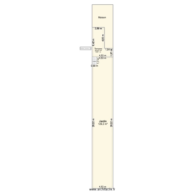 Plan de masse Fatiha Nadji. Plan de 4 pièces et 182 m2