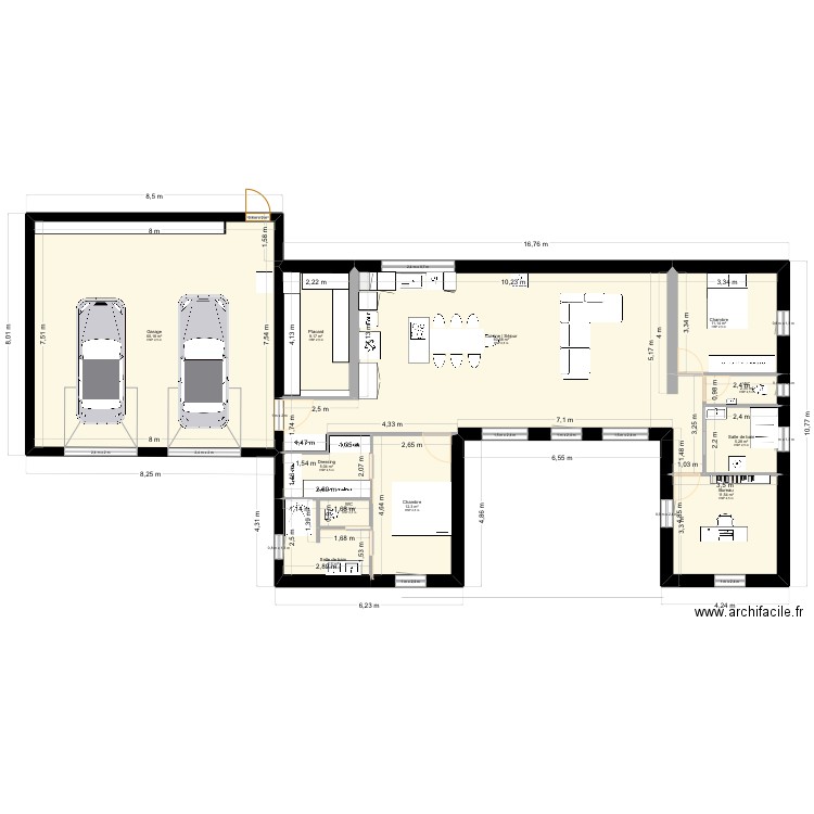 PLAN MAISON V3. Plan de 13 pièces et 376 m2