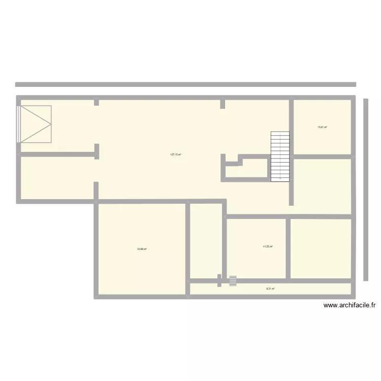 genain garage. Plan de 5 Pièces et 225 m²