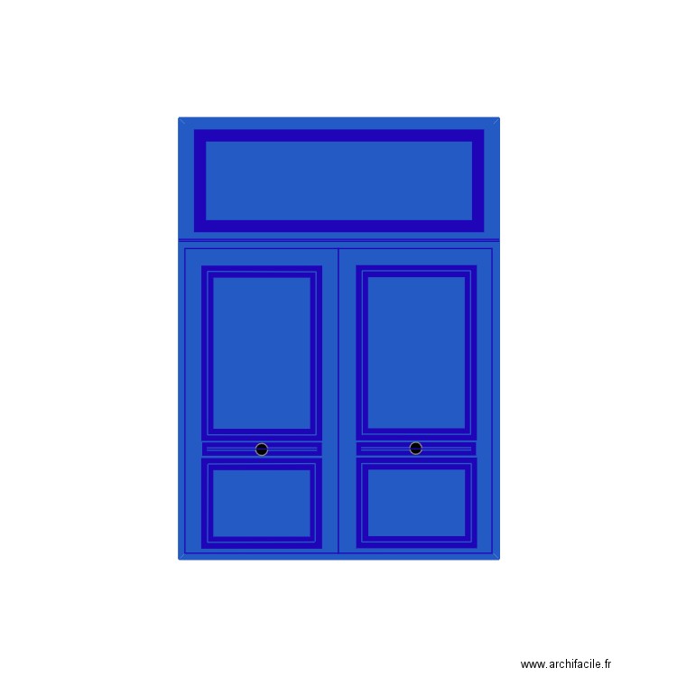 porte entrée. Plan de 1 pièce et 9 m2