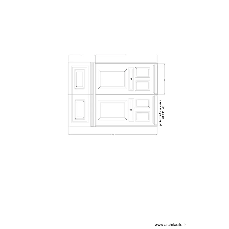 porte entr&eacute;e. Plan de 