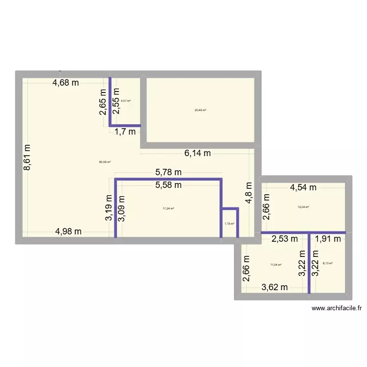 rte guigues. Plan de 8 Pièces et 132 m² rte guigues. Plan de 8 Pièces et 132 m²