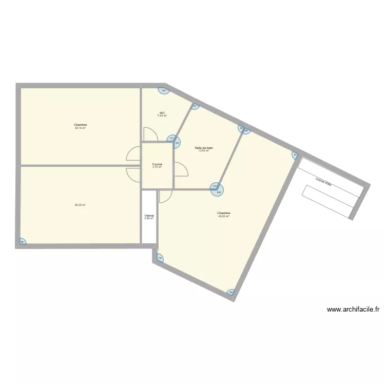 vaas etage bon. Plan de 7 Pièces et 128 m² vaas etage bon. Plan de 7 Pièces et 128 m²