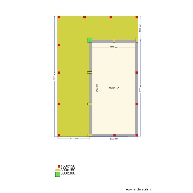 Сваи ЗимаЛето. Plan de 2 pièces et 33 m2