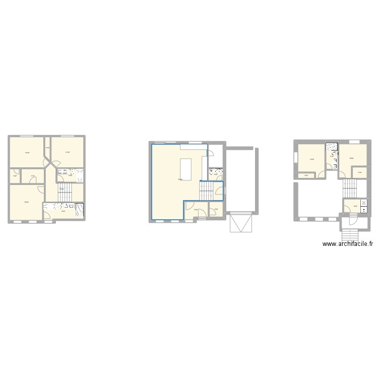 plan maison v2. Plan de 19 pièces et 169 m2