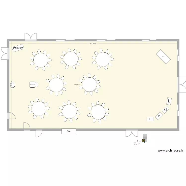 BADER/ZAEGEL. Plan de 1  et 232 m²