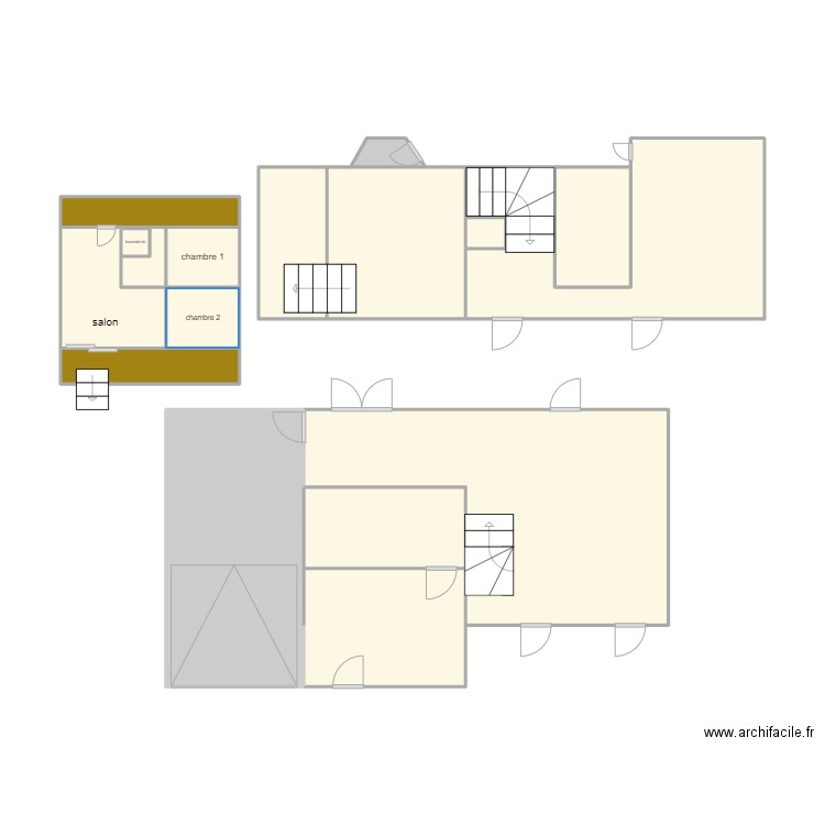 diags SEMEA. Plan de 16 pièces et 65 m2