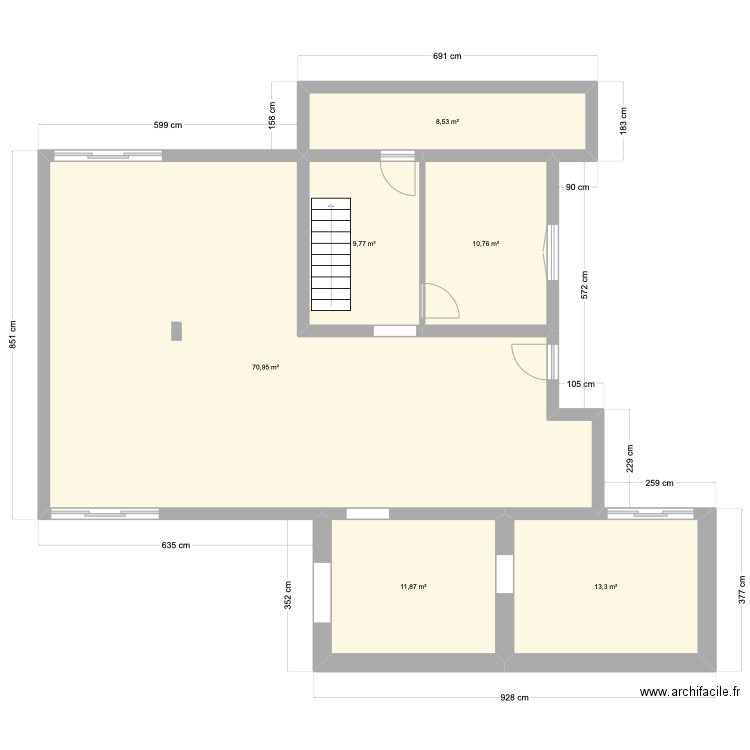 Sous-sol-3. Plan de 6 pièces et 125 m2