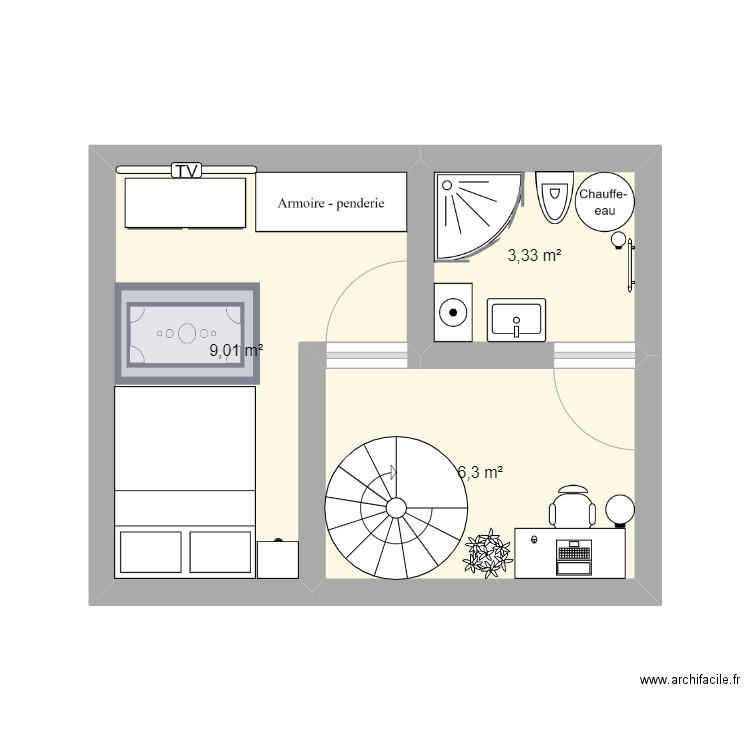 étage . Plan de 0 pièce et 0 m2