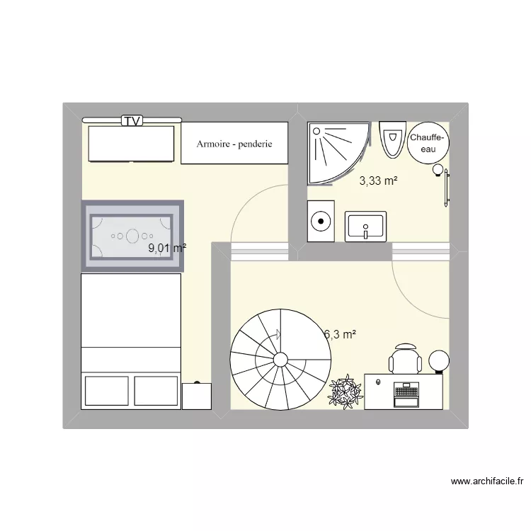 &eacute;tage . Plan de 