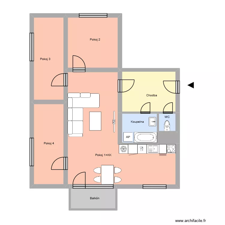 L&iacute;pov&aacute; 663 byt 7. HA. Plan de 13  et 205 m²