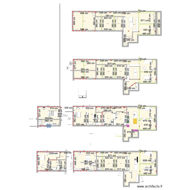 SIMON BOLIVAR. Plan de 31 pièces et 557 m2