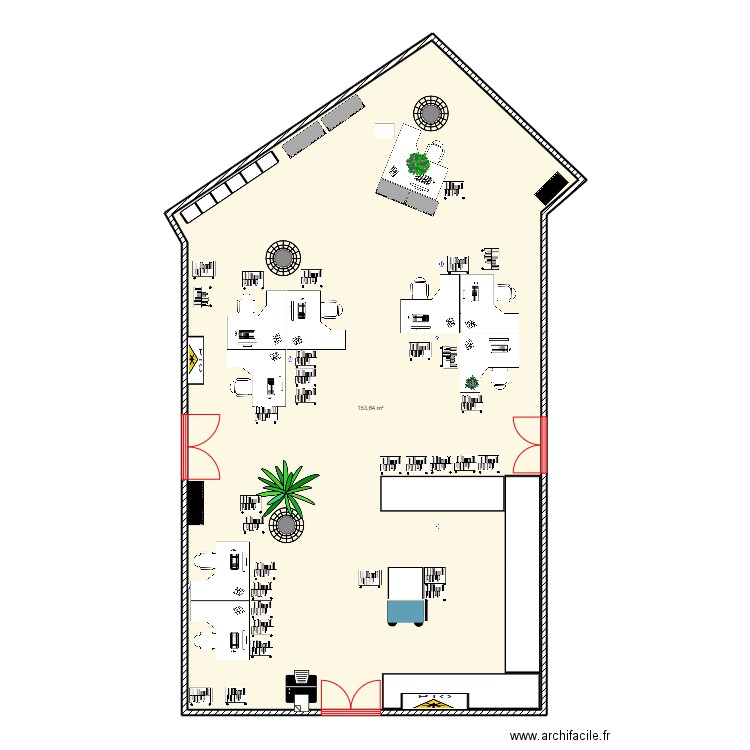 trac 2. Plan de 1 pièce et 154 m2
