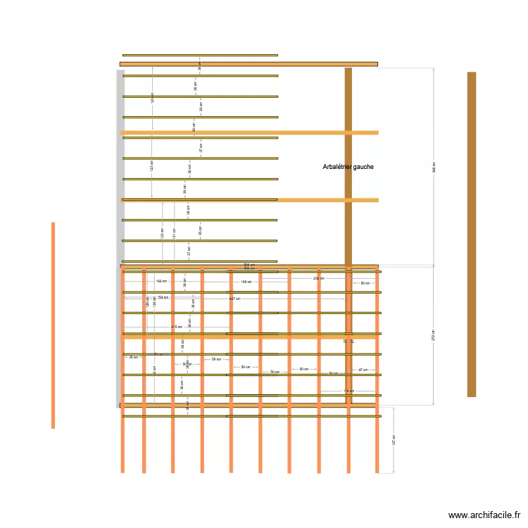 Conception charpente auvent vue dessus. Plan de Conception charpente auvent vue dessus. Plan de