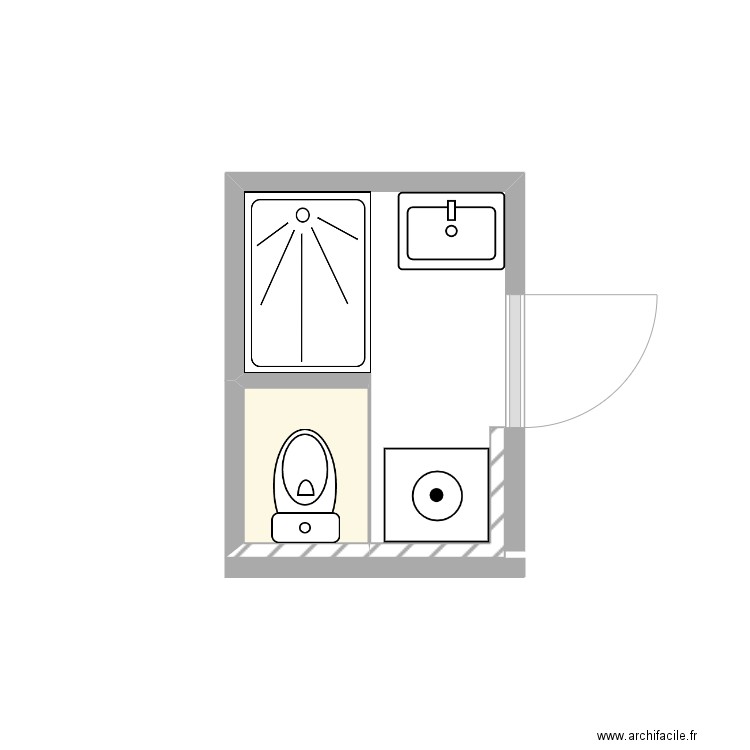 Matray VF. Plan de 1 pièce et 1 m2